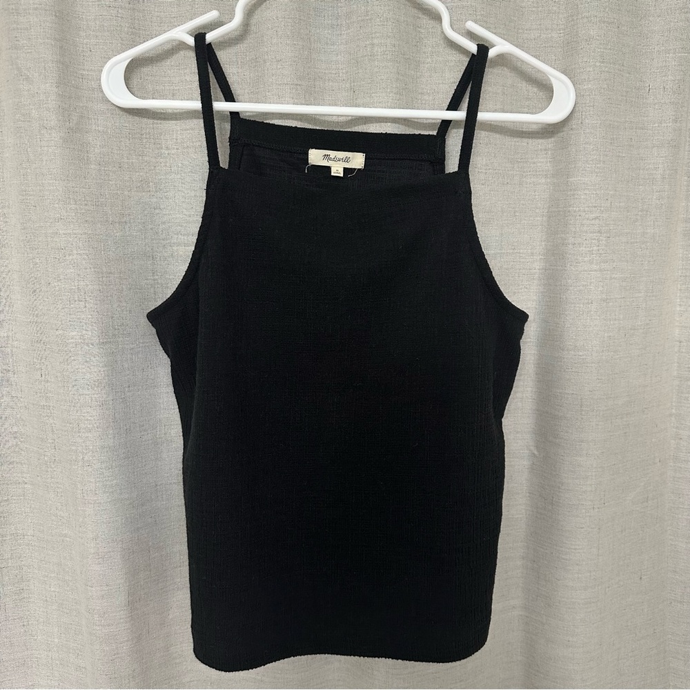 Madewell Black Textured Tank Top